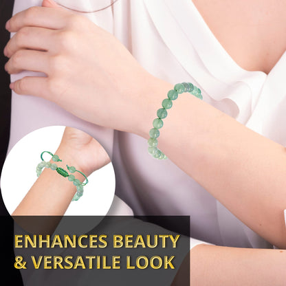 ANAYA AGATE Healing Crystal Bracelet – Chic Gemstone Bracelet for Men and Women – 8mm Round Bead Bracelets for Spiritual Healing, Protection, Positive Energy - Aventurine