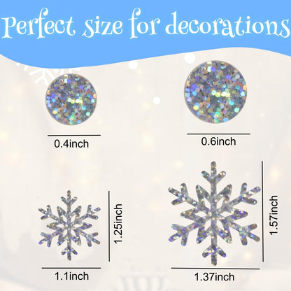 Blopee Snowflake Confetti, 300 PCS Christmas Confetti for Winter Wonderland Party Decorations, holographic Snow Table Scatter for Winter Wonderland Baby Shower Decorations