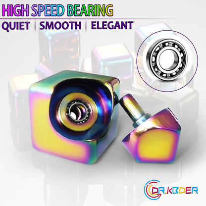 2 Pc Fidget Spinner Toys Cube Adults, Easter Basket Stuffers for Teens Metal EDC Cool Desk Gadgets Office Toys Small Anxiety Figette Sensory Toy, ADHD Tool Fingears Figet Stress Valentine Gift For Boy