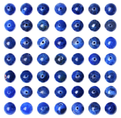 QINJIEJIE 100PCS Blue Sodalite Beads 8mm Natural Stone Beads Round Loose Gemstone Bead for Bracelet Beading Crystal Jewelry Making DIY Necklace Earrings 0.32"