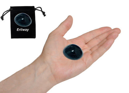 Erliway 1PC 1.25-2" Black Tourmaline Tumbled Stone, Polished Reiki Healing Crystal and Stone, Natural Tumbled Polished Stones for Energy Witchcraft Therapy Meditation Protection Home Decor