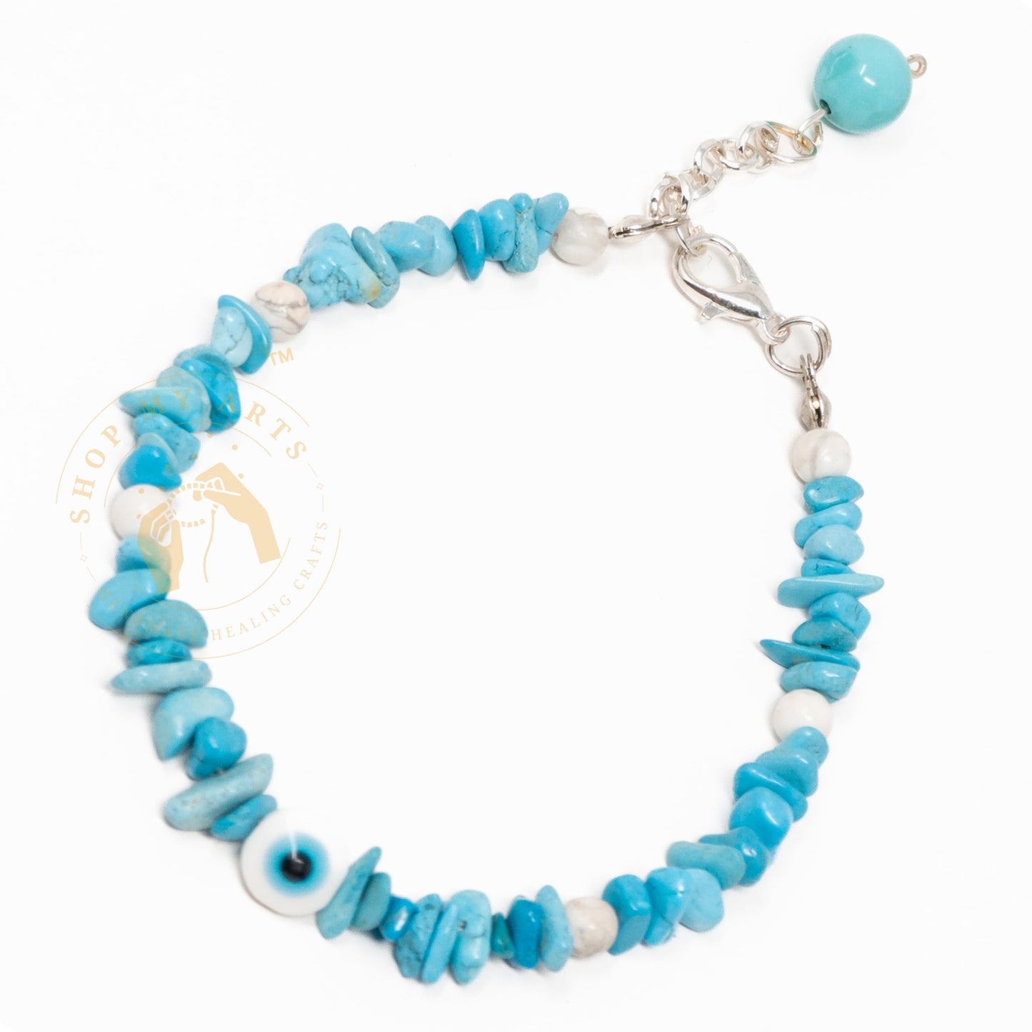 Shop My Arts Turquoise Bracelet for Women - Birthday Gifts for Women Mom with Authentic Crystals and Healing Stones