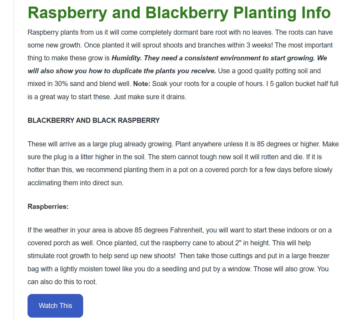 3 Caroline Red -Raspberry Plants (Pack of 3 Bare Root) -Delicious-Organic Grown