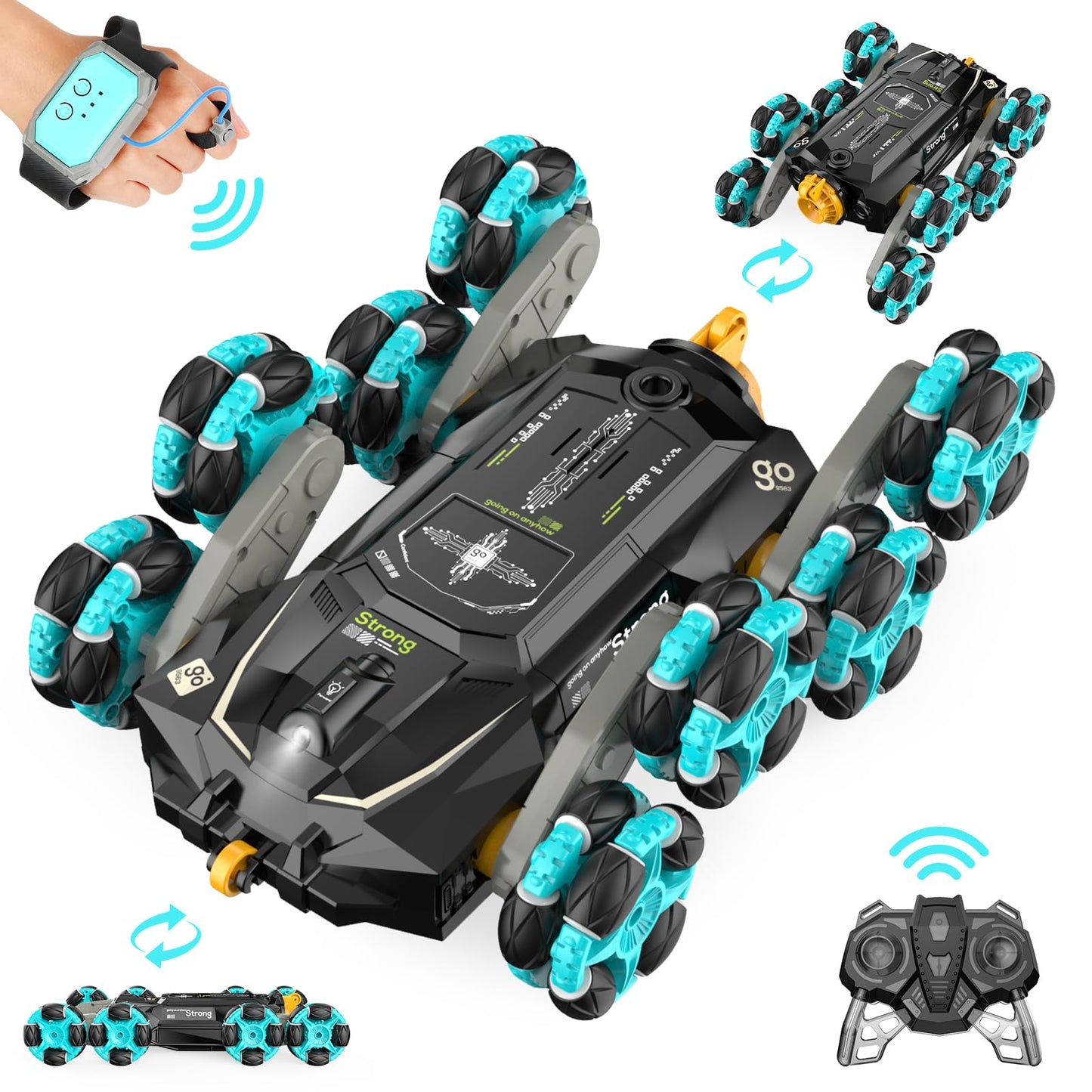 Gampop 8WD Gesture Sensing RC Stunt Cars - Toys Gifts for Kids 8 9 10 11 12 Year Old Boys Girls,2.4Ghz Remote Control Cars,Transform Drift Off Road Vehicle for Children Birthday Presents