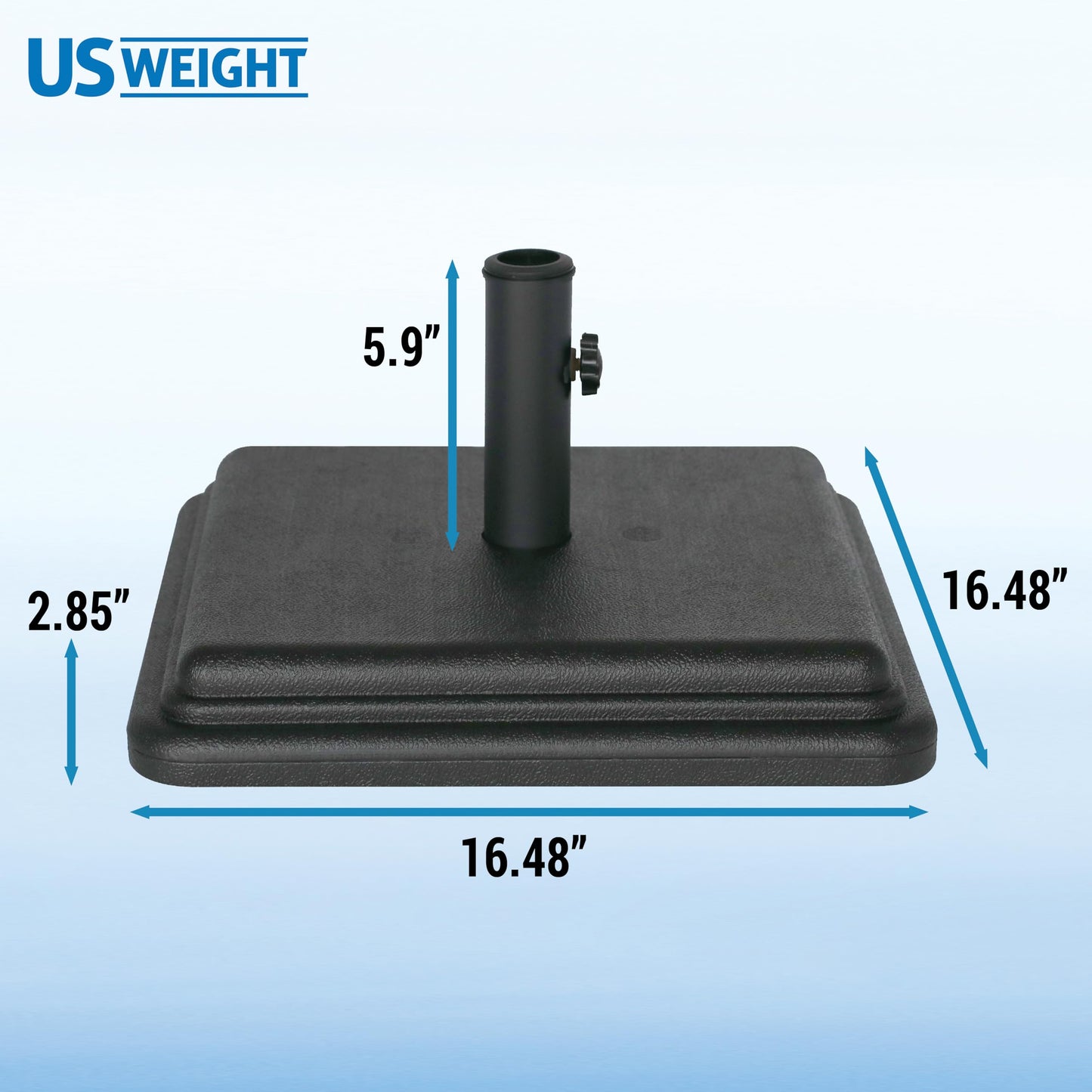 "US Weight 40 Pound Umbrella Base - Weighted Umbrella base For Use With Patio Table – Heavy Duty Base- Made in the USA "