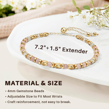 AGOT Bracelet Gifts for Women: Healing Natural Stone Bracelets with Positive Affirmations - Get Well Soon Gift for Mom Aunt Daughter Best Friends Sister Birthday Christmas Valentine's Day Graduation Jewelry