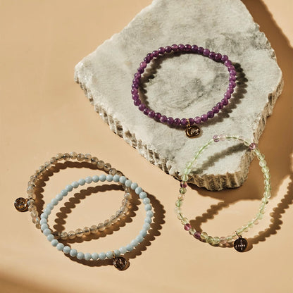 Wendy Kleiner Crystal Bracelet and Crystal Bracelet Stack – Healing Stone Beads – Small Size Beads - Spiritual Energy Jewelry – Elastic, Unisex, Gift-Ready (Healing Crystal Bracelet)