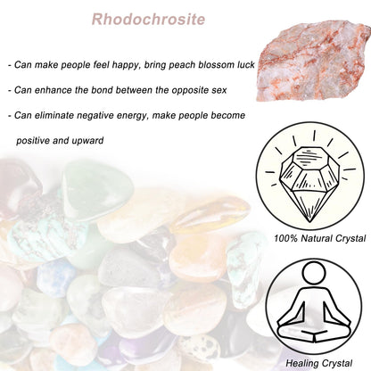 Erliway 1.25-2" Rhodochrosite Raw Crystals, Natural Rough Rhodochrosite Stone, Healing Raw Stones for Fountain Rock, Home Decor Meditation Energy Balancing Wire Wrapping Wicca & Reiki