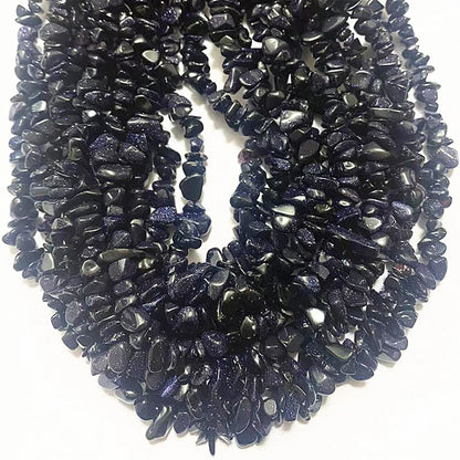 PLTbeads 7-8mm Natural Blue Sandstone Gemstone Chips Beads Healing Crystals Waist Bracelets Necklace Kit Irregular Stone DIY Crafts Design Jewelry Making