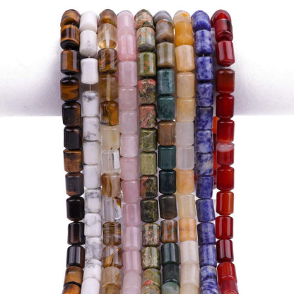 BEADIA Natural Yellow Jade Cylinder Stone Loose Semi Gemstone Beads for Jewelry Making 10mmx14mm 38cm