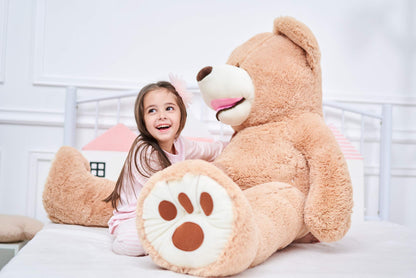 IKASA Giant Teddy Bear Plush Toy Stuffed Animals (Brown, 63 inches)