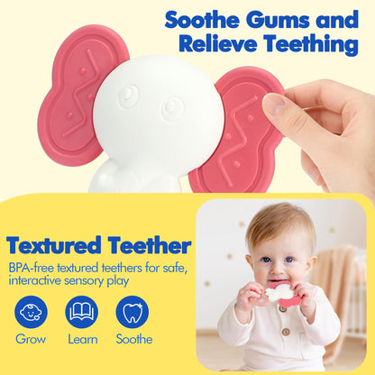 URMYWO 10 Pcs High Contrast Black and White Baby Toys for Newborn, Tummy Time Mirror, Rattle, Teether, Visual Stimulation Learning Cards, Sensory Toys for 0-6 Months, Baby Boy Girl Gift