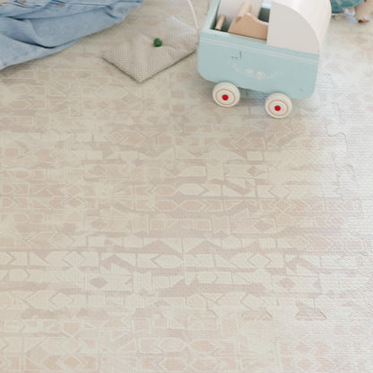 Little Landings Baby Play Mat for Floor - Sandstone (4x6ft) - Premium EVA Foam Play Mat for Babies & Toddlers (Ages 0-5+) Non-Toxic Playmat for Tummy Time, Crawling & Playroom - Stylish & Comfortable