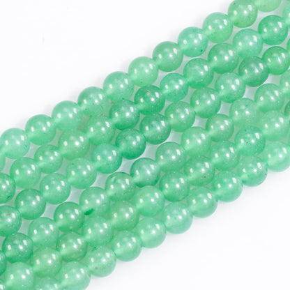 4mm Natural Gemstone Round Green Aventurine Beads for Jewelry Making Stone Beads for Bracelets Necklace Earrings Making Supplies (15"/Strand)