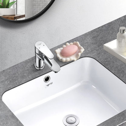 White Bathroom Soap Dish,Self Draining Soap Dish,Ceramic Soap Holder for Counter Top,Bar Soap Holder
