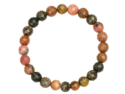 Amazing Gemstone Rhodonite with Matrix Bracelet for Women - Chakra Mens Bracelet Protection Crystals and Healing Stones - Blessing Bracelet Spiritual Meditation Gift Christmas Stocking