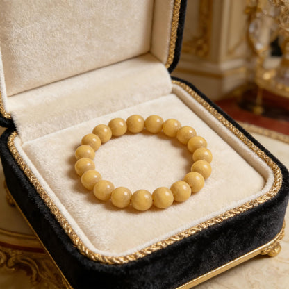 Cryhand Female 8mm Beaded Bracelets For Women Simulated Golden Tigers eye Bracelet for Men Handmade Lucky Money Stretchy Crystal Bracelets Best Gifts