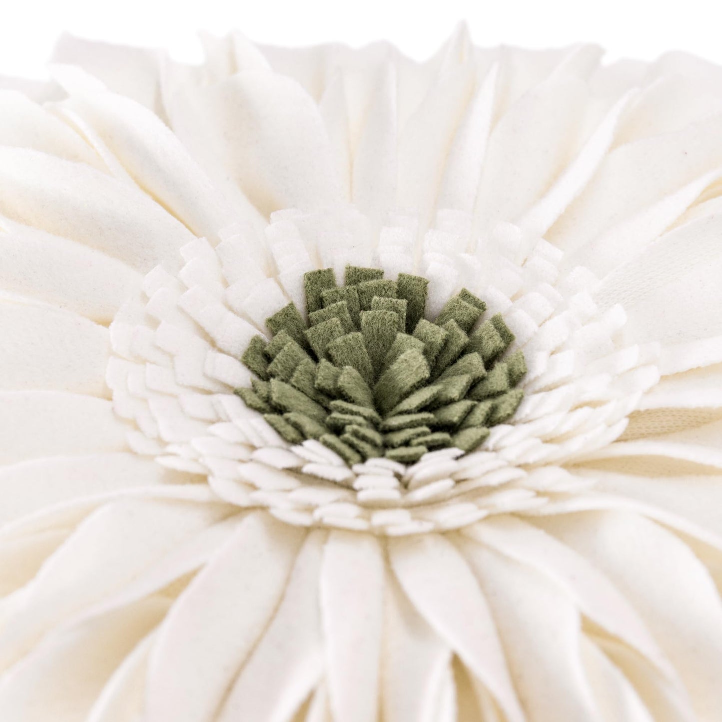 OiseauVoler 3D Sunflower Handmade Throw Pillow Covers Decorative Floral Pillowcases Cushion Covers for Couch Living Room Home Decor Creamy White 18x18 Inches
