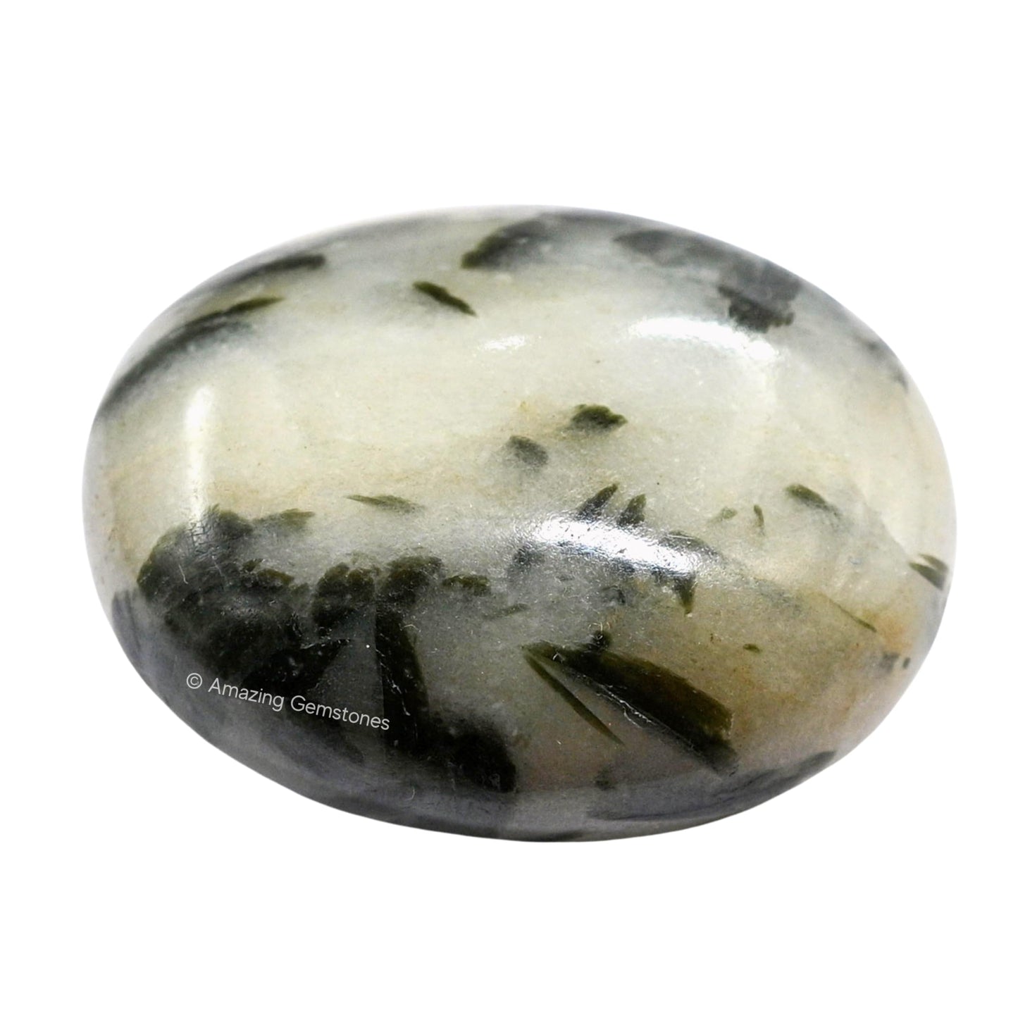 Amazing Gemstone Green Tourmaline in Quartz Crystals and Healing Stones - Large Palm Stone Crystals Piedra - Crystal for Good Luck,Positivity,Meditation - Unique Stocking Stuffers and Birthday Gifts