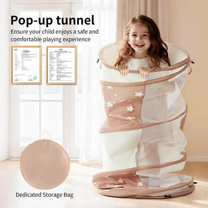 Sumbababy Tunnel Toys for Toddlers: Activity Tunnels for Young Children - Crawl Tunnels for Toddlers and Babies - Pop up Dog Tunnel