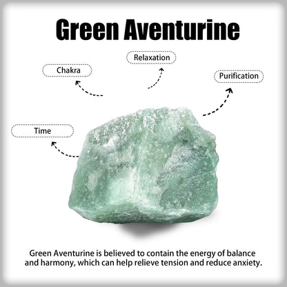 Green Aventurine Raw Stones 1PC, Gemstones Raw Stones and Healing Crystals, Hand Carved Natural Pocket Raw Crystals for Decoration Tumbling, Garden, Home Decor(1.18"-1.97")