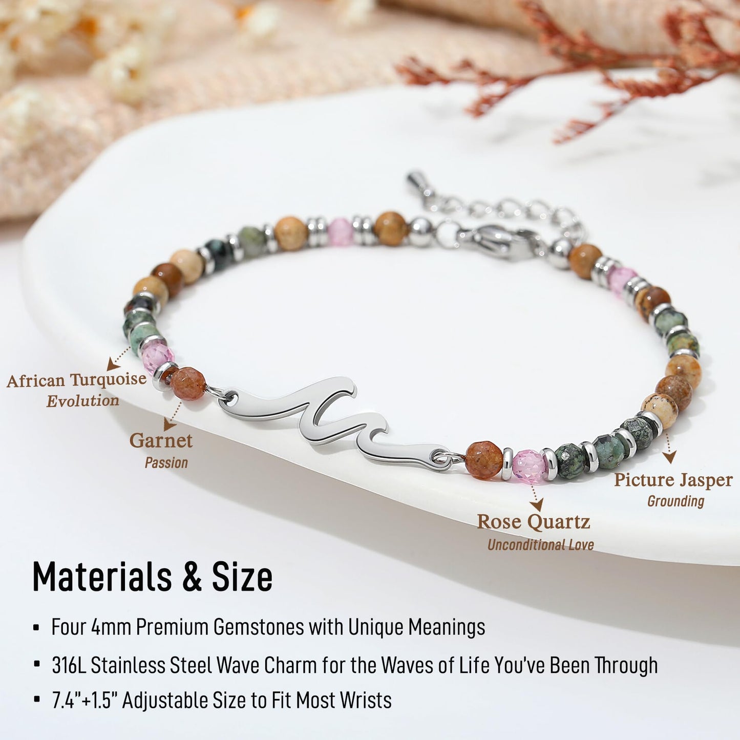 TONY & SANDY 70th Birthday Gifts for Women, Wave Bracelet for Women Jewelry, 70th Birthday Decorations for Her, Unique 70 Year Old Bday Gifts for Woman, Friend, Mom, Wife, Sister, Grandma