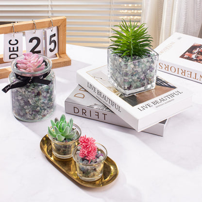 EZEELAI 0.5 Lb/230g Fluorite Crystal Chips Stones Decorative Crystal Pebbles, Irregular Shaped Natural Quartz Stones Aquarium Gravel Rocks for Vases Filler, Garden and Fish Tank Decoration