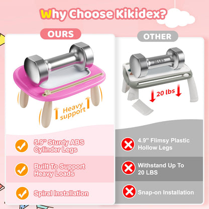 Kikidex Toddler Toys for 1-3 Years, Sturdy Magnetic Doodle Board, Reusable, No Mess, Educational Learning Toys for Kids' Birthday (Rose)