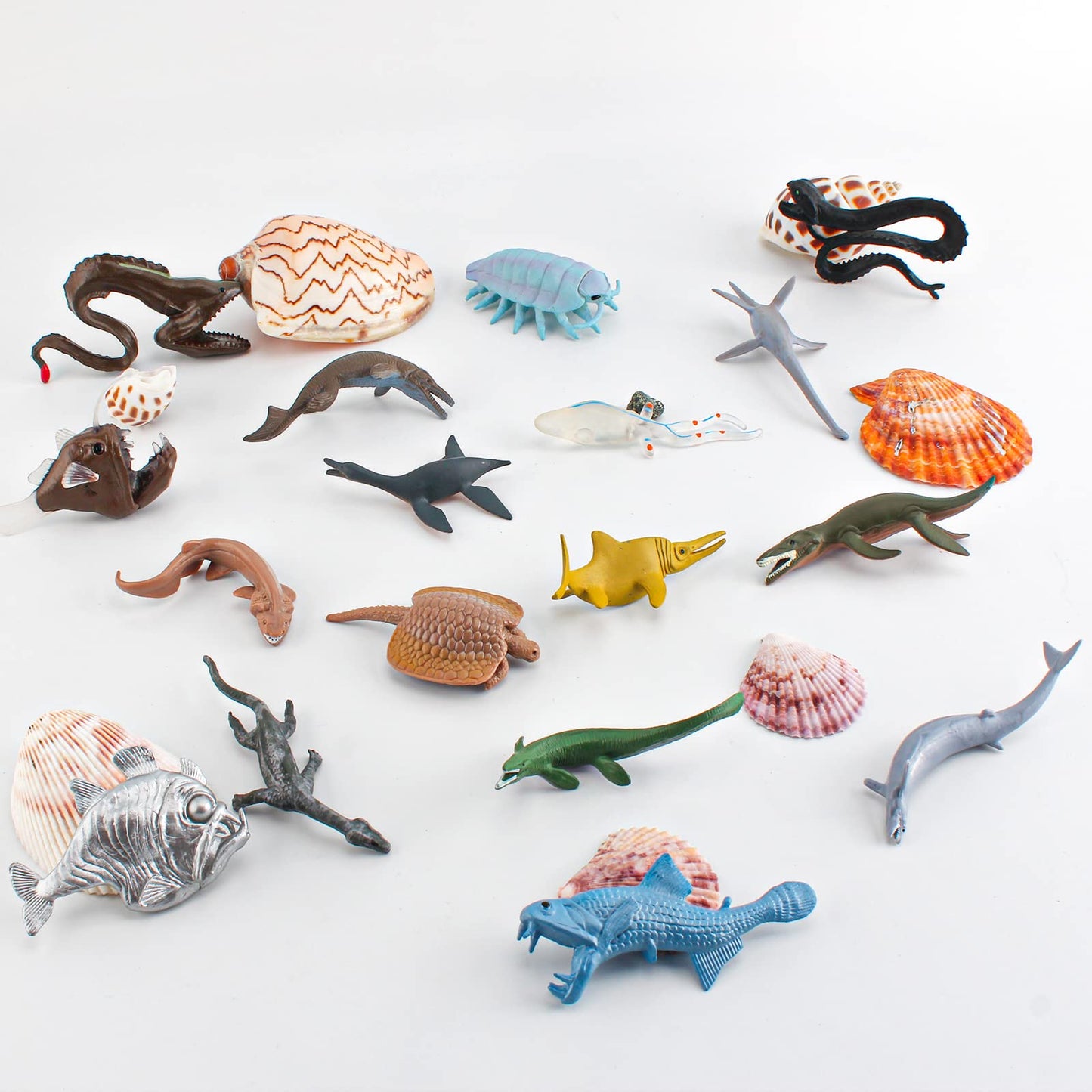 GUFOPONAS Mini Incredible Prehistoric Sea Creatures Toys for Kids Deep Ocean Animals Figures Marine Animal Toys 2-4 Inch Cake Topper Educational School Project for Kids Toddlers