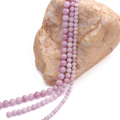 35pcs 10mm Natural Gemstone Beads for Jewelry Making Supplies,Pink Chalcedony Healing Crystal Polished Round Loose Stone Beads for Bracelet Necklace 15 Inch