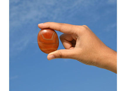 Amazing Gemstone Carnelian Crystals and Healing Stones - Large Palm Stone Crystals Piedra - Crystal for Good Luck, Balanced Positive Energy, Meditation - Unique Stocking Stuffers, Gifts for Women, Men