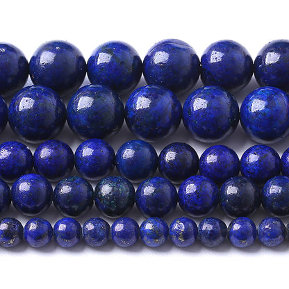 4MM 180pcs Natural Stone Lapis Lazuli Beads Round Loose Beads for Jewelry Making DIY Bracelet Necklace 2 Strands 32"