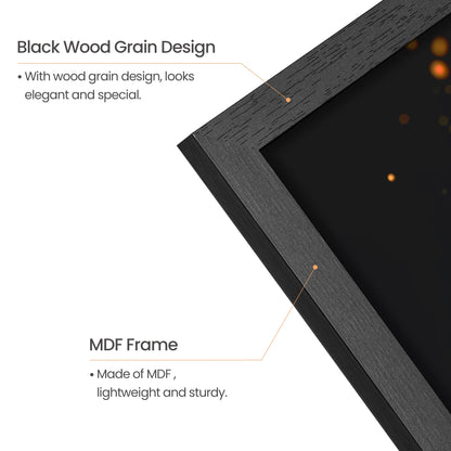 upsimples 12x12 Picture Frame, Wall Gallery Square Frames with Engineered Wood, Black 1 Pack