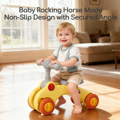 7 in 1 Baby Push Walkers Gym Play Mat for Baby Boys Girls 6-12 Months,Activity Center Rocking Toy Balance Bike Board for Toddlers 1-3,Sit to Stand Walker,Early Learning Push Toys Gifts for Infant