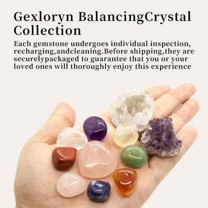 Crystals and Healing Stones, Healing Crystals, Witchcraft Kit, Chakra Stones,Crystals and Stones,White Crystal Geode & Amethyst Cluster, Healing Crystals and Stones, Crystal Set, Crystal Gift Box