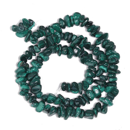 NITOPUPU 30in Malachite Natural Chip Stone Beads 5-8mm About 230pcs, Irregular Drilled Dark Green Bead for Bracelets Jewelry Making Supplies for Adults, DIY Crafts.