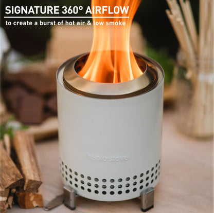 Solo Stove Mesa, 5.1 Inch Tabletop Fire Pit with Stand - Smokeless, Stainless Steel Fire Pit for Camping, Outdoor & Patio- Wood Burning or Pellet Fueled Portable Bonfire, 1.4lbs, Gunmetal