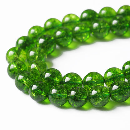 36PCS 10MM Beads Green Crystal Quartz Gem Energy Crystal Healing Jewelry Making Natural Stone Beads DIY (Green Crystal, 10MM)
