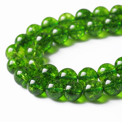 45PCS 8MM GreenCrystal Quartz Gem Energy Crystal Healing Jewelry Making Natural Stone Beads DIY (Green Crystal, 8MM)