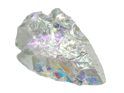 Amazing Gemstone 3 Pieces Angel Aura Quartz Arrowhead, Crystal and Healing Stone Flint Rock Arrow Head - 1 to 1.5 Arrowheads for DIY Project Craft Point Jewelry Making