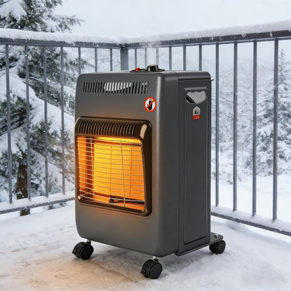 Foldable Propane Patio Heater, Outdoor 18000BTU Gas Radiant Heater, Propane Heaters for Indoor, Outside