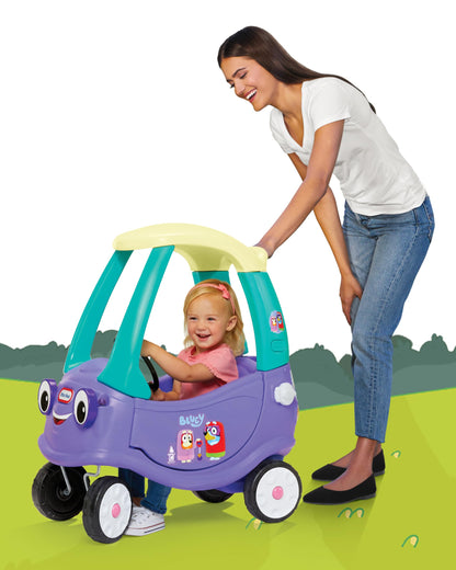 Little Tikes Bluey Grannies Car Coupe with 2 Accessories, Bluey Foot-to-Floor Ride-On, for Boys and Girls Ages 1.5-5 Years