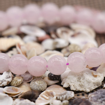 DAZCOLO 8mm Natural Gemstone Stretch Bracelet, Handmade Unisex Crystal Bracelets for Meditation, Yoga, Spiritual Healing & Positive Energy (Rose Quartz)