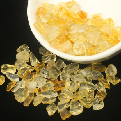 30in Citrine Natural Chip Stone Beads 5-8mm About 230pcs, Irregular Drilled Yellow Bead for Bracelets Jewelry Making Supplies for Adults, DIY Crafts.