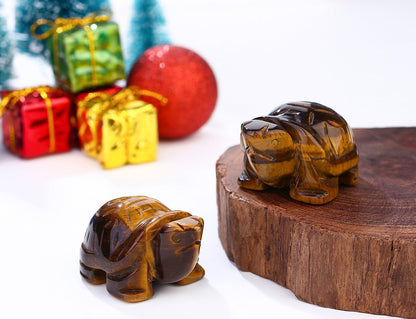 DUQGUHO 2" Travel Turtle Gift Decor Crystals Figurines Tiger Eye Crystal Best Turtles Travels Gifts for Women Traveling Travelers Cute Decorations