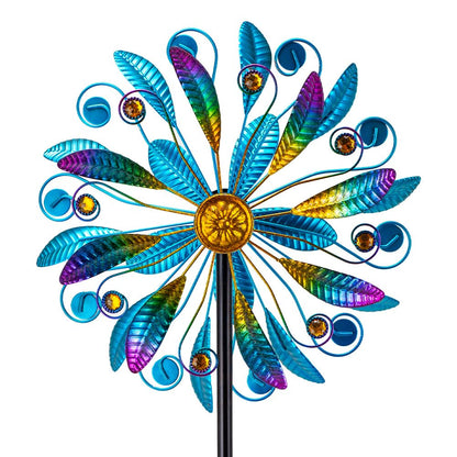 VEWOSTAR Metal Wind Spinners for Outdoor, 360° Spinning Wind Sculpture with Sturdy Metal Stake, Art Decor for Garden, Yard, Patio, Lawn - Ideal Gift for Family & Friends
