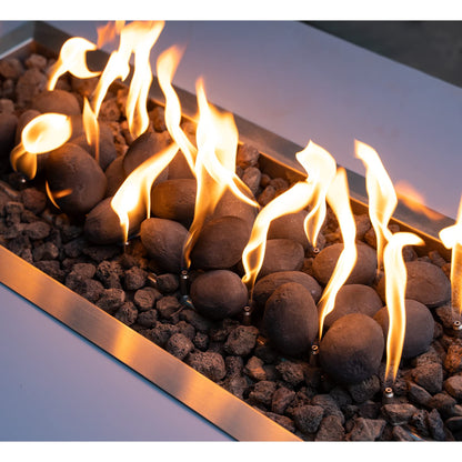 Stanbroil 24pcs Light Weight Ceramic Fiber Pebble Stones for Indoor Outdoor, Gas Inserts, Ventless, Vent Free, Electric, Outdoor Fireplaces and Fire Pits - Black