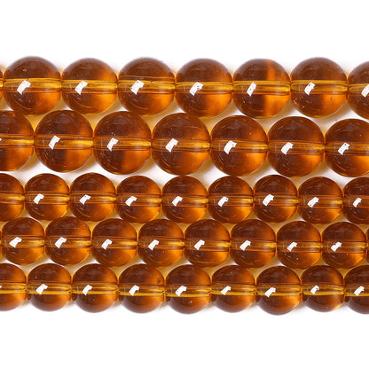 6MM 63PCS Amber Glass Spacer Loose Beads for Jewelry Making DIY Bracelet Necklace