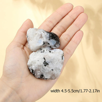 XIANNVXI Moonstone 1.8-2.2" Large Raw Crystals and Healing Stones Natural Rough Crystal Rocks for Decor Gifts Tumbling Cabbing Polishing Fountain Rocks 1PCS