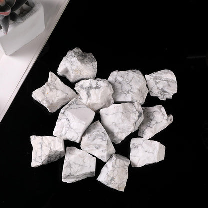 Howlite Raw Crystals Healing Crystals Natural Rough Stones 1.2-2" for Tumbling, Fountain Rocks, Yoga, Meditation, Polishin, Gift 21